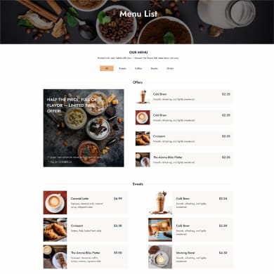 Menu List